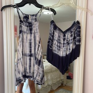 Sage blue tie dye 2 piece set